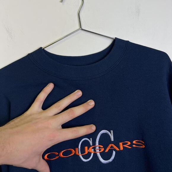 Vintage Fruit of the Loom Cougars Sweatshirt 90s L - Picture 2 of 4